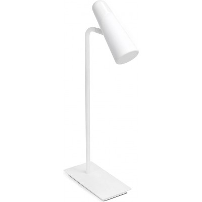 Lâmpada de mesa 4W Forma Cilíndrica 43×16 cm. LED Sala de estar, sala de jantar e salão. PMMA e Metais. Cor branco