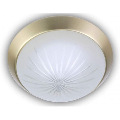 Innendeckenleuchte Runde Gestalten 25×25 cm. LED Wohnzimmer, schlafzimmer und empfangshalle. Kristall und Metall. Weiß Farbe
