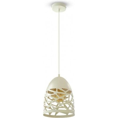 Lámpara colgante 60W Forma Cilíndrica 130×27 cm. Salón, comedor y dormitorio. Estilo moderno. Metal. Color blanco