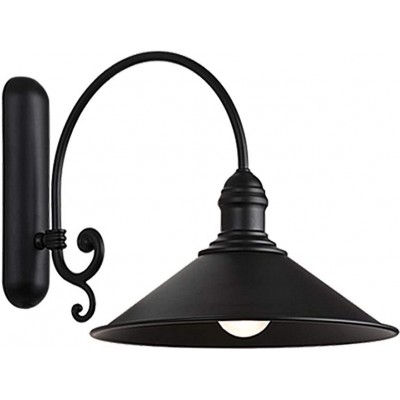 94,95 € Free Shipping | Indoor wall light Conical Shape 46×31 cm. Living room, dining room and bedroom. Modern Style. Steel. Black Color