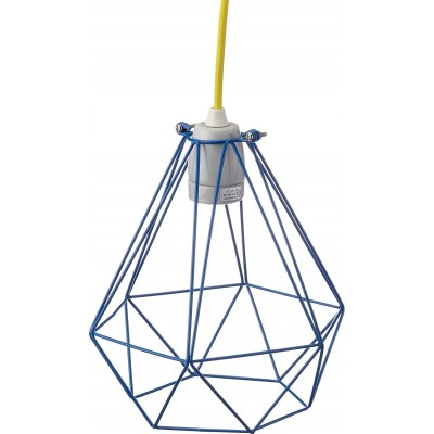 Lampe à suspension 28×18 cm. Salle à manger, chambre et hall. Style industriel. Métal. Couleur bleu