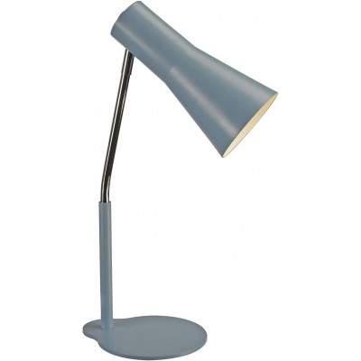 Lampe de bureau 35W Façonner Conique 42×18 cm. LED réglable Salle à manger, chambre et hall. Acier et Aluminium. Couleur bleu