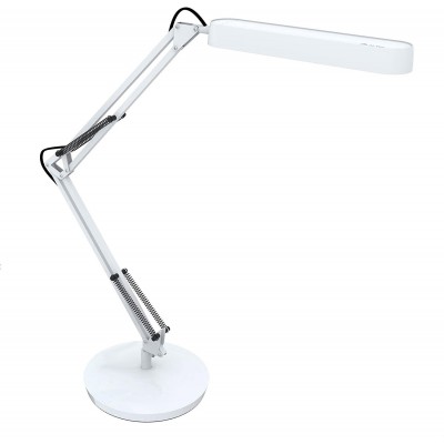 89,95 € Envio grátis | Lampada de escritorio 11W 52×27 cm. Articulável Pmma e metais. Cor branco