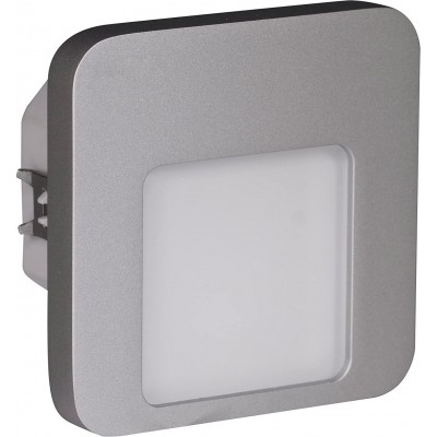 Iluminación empotrable Forma Cuadrada 7×7 cm. LED Salón, comedor y dormitorio. Aluminio. Color plata