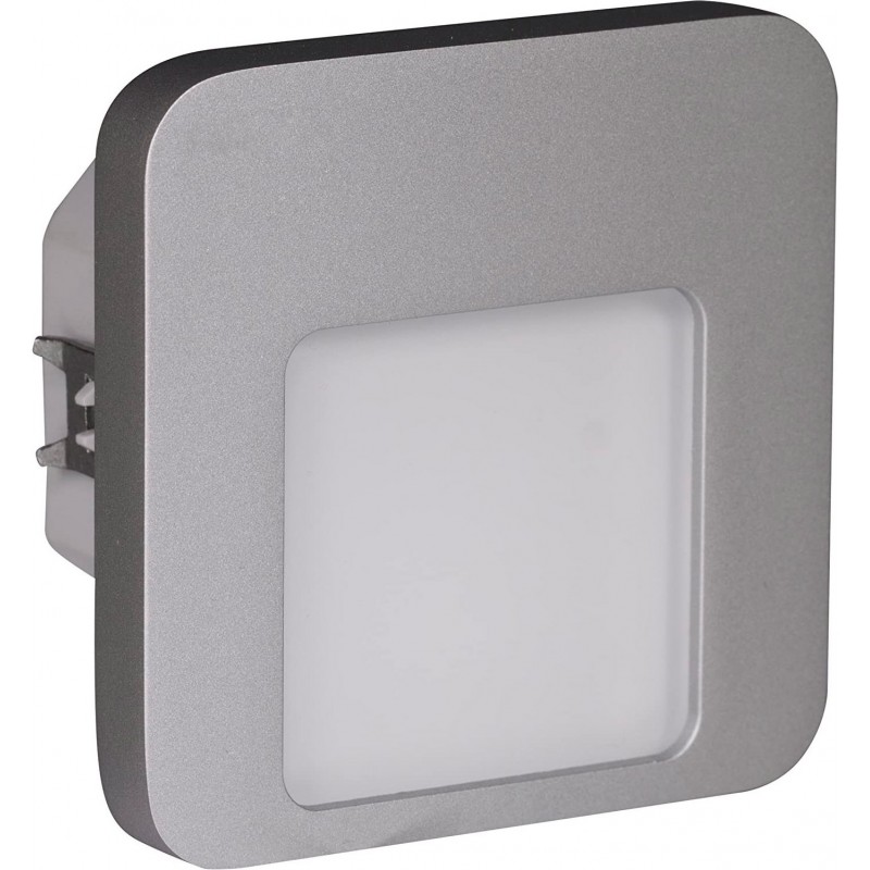 69,95 € Free Shipping | Recessed lighting Square Shape 7×7 cm. LED Living room, dining room and bedroom. Aluminum. Silver Color