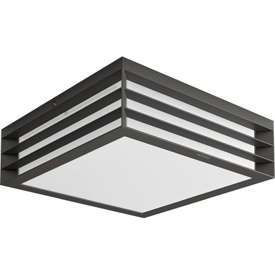 Outdoor wall light Philips 14W Square Shape 26×26 cm. Terrace, garden and public space. Aluminum. Anthracite Color