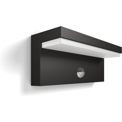 116,95 € Free Shipping | Outdoor wall light Philips 4W Rectangular Shape 22×9 cm. Motion sensor Terrace, garden and public space. Metal casting. Black Color