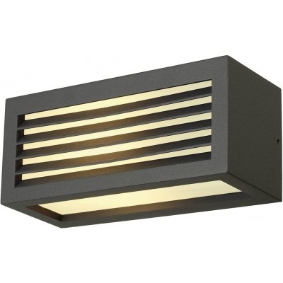 Outdoor wall light 18W Rectangular Shape 27×13 cm. LED Terrace, garden and public space. Acrylic and Aluminum. Anthracite Color