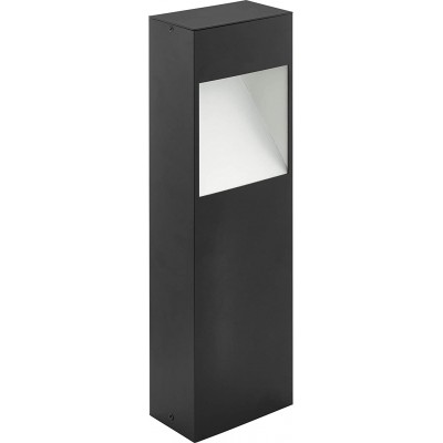 Baliza luminosa Eglo 10W 3000K Luz cálida. Forma Rectangular 38×14 cm. Vestíbulo y garaje. Estilo moderno. Aluminio. Color negro
