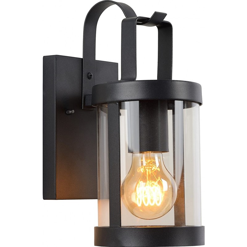 72,95 € Free Shipping | Outdoor wall light 60W Cylindrical Shape 26×16 cm. Terrace, garden and public space. Rustic Style. Metal casting. Black Color