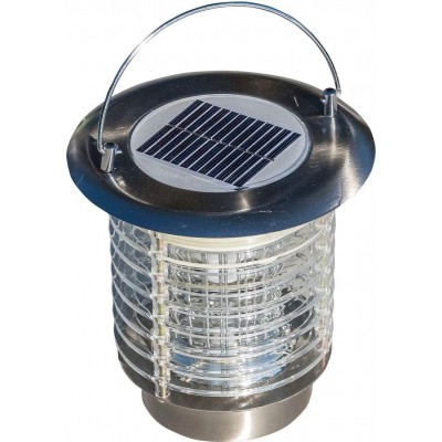 53,95 € Kostenloser Versand | Außenlampe 1W 18×18 cm. Solar aufladen Rostfreier stahl. Grau Farbe