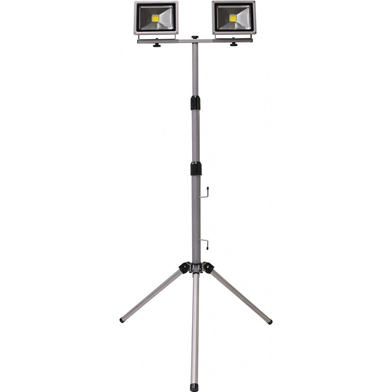 92,95 € Free Shipping | Flood and spotlight 10W 4000K Neutral light. Square Shape 69×10 cm. Clamping tripod. portable led Kitchen, bedroom and terrace. Modern Style. Metal casting. White Color