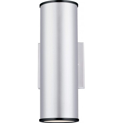 95,95 € Free Shipping | Outdoor wall light 16W Cylindrical Shape Bi-directional dimmable LED Terrace, garden and public space. Modern Style. Glass. Nickel Color