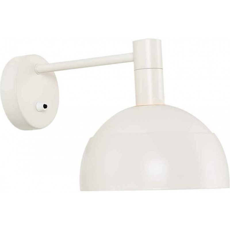 101,95 € Free Shipping | Outdoor wall light 40W Spherical Shape 28×18 cm. Terrace, garden and public space. Metal casting. White Color