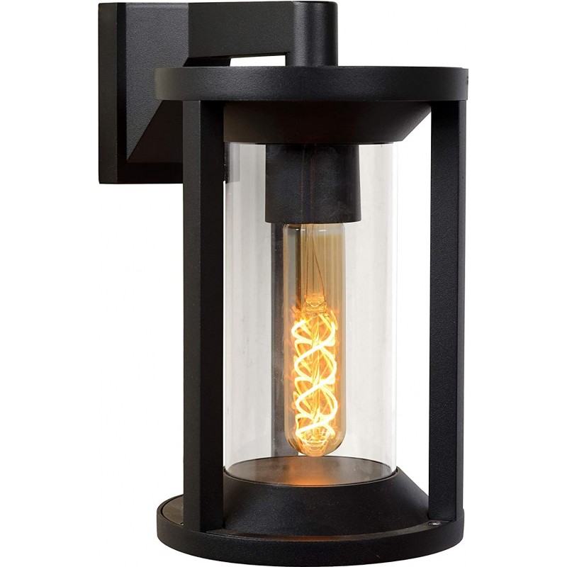 101,95 € Free Shipping | Outdoor wall light 15W Cylindrical Shape 28×22 cm. Terrace, garden and public space. Modern Style. Aluminum and Polycarbonate. Black Color