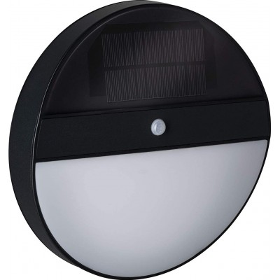 92,95 € Free Shipping | Outdoor wall light Round Shape Solar recharge. Movement detector Terrace, garden and public space. Classic Style. PMMA. Anthracite Color