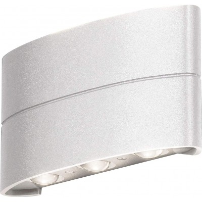 Outdoor wall light 19×10 cm. Bidirectional Terrace, garden and public space. Modern Style. Aluminum. White Color
