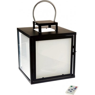 111,95 € Free Shipping | Outdoor lamp 5W Cubic Shape 28×23 cm. Wireless LED Terrace, garden and public space. Modern Style. PMMA and Metal casting. Black Color