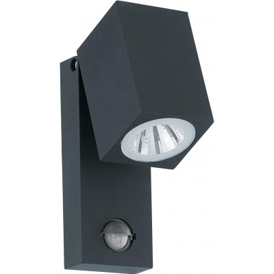 95,95 € Free Shipping | Outdoor wall light Eglo 5W 3000K Warm light. Rectangular Shape 17×10 cm. Adjustable. Movement detector Terrace, garden and public space. Aluminum. Anthracite Color