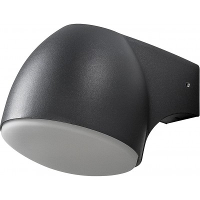Outdoor wall light 4W Round Shape 18×13 cm. LED Terrace, garden and public space. Modern Style. Aluminum. Black Color