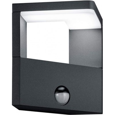 Настенный светильник для улицы Trio 9W Кубический Форма 17×15 cm. Детектор движения Зал. Алюминий. Антрацит Цвет