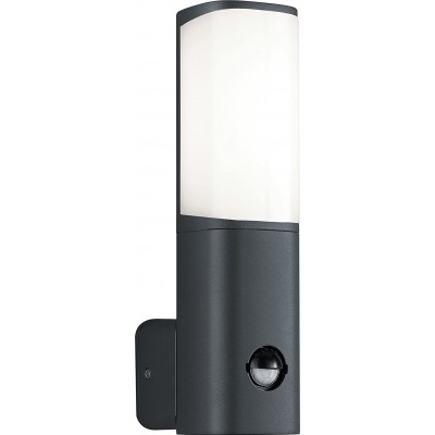 Applique da esterno Trio 6W Forma Cilindrica 27×7 cm. LED con rilevatore di movimento Corridoio. Alluminio. Colore antracite