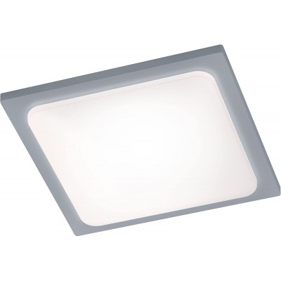 地下照明 Trio 18W 正方形 形状 25×25 cm. LED 卧室. 金属. 灰色的 颜色