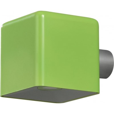86,95 € Free Shipping | Outdoor wall light Cubic Shape 13×10 cm. Terrace, garden and public space. Modern Style. PMMA. Green Color