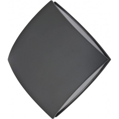 Outdoor wall light 12W Rectangular Shape 20×20 cm. Multidirectional light output Living room, bedroom and terrace. Modern Style. Metal casting. Black Color