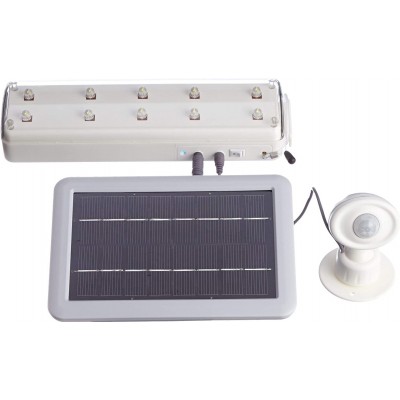 Deckenlampe 2W Rechteckige Gestalten 15×13 cm. Reflektor. solar aufladen Terrasse, garten und öffentlicher raum. PMMA und Metall. Weiß Farbe