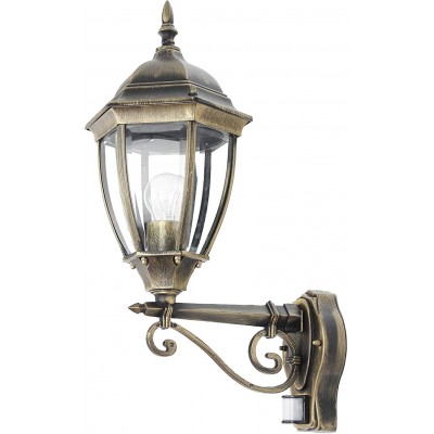 108,95 € Free Shipping | Outdoor wall light 100W 53×30 cm. Movement detector Terrace, garden and public space. Classic Style. Metal casting and Glass. Antique gold Color
