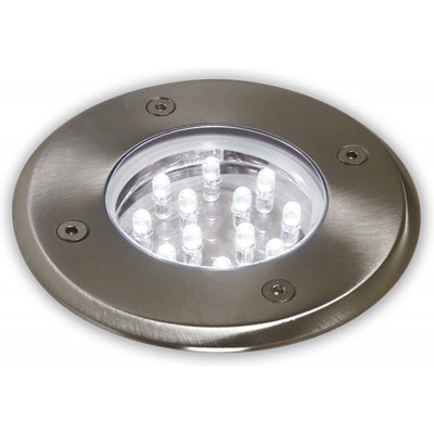 94,95 € Envoi gratuit | Boîte de 3 unités Luminaire encastré 1W 10×10 cm. LED Acier inoxidable, cristal et pmma. Couleur gris