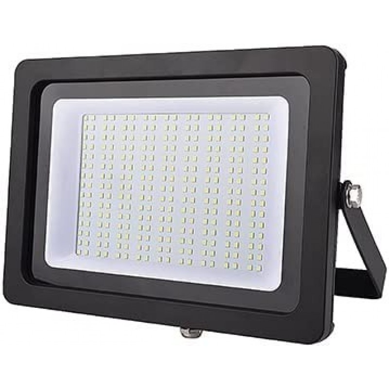 76,95 € Free Shipping | Flood and spotlight 100W 6500K Cold light. Rectangular Shape 30×24 cm. Terrace, garden and public space. Aluminum and Glass. Black Color