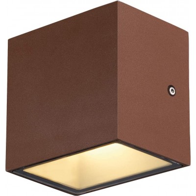 98,95 € Free Shipping | Outdoor wall light 6W Rectangular Shape 12×11 cm. Position adjustable LED Terrace, garden and public space. Aluminum. Brown Color