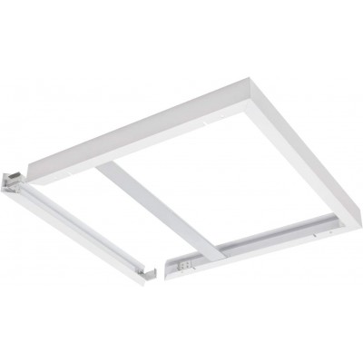 Apparecchi di illuminazione Forma Quadrata 63×63 cm. Complemento per plafoniera LED Soggiorno, camera da letto e atrio. Alluminio. Colore bianca