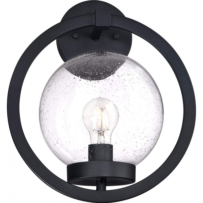89,95 € Free Shipping | Outdoor wall light 60W Spherical Shape 41×35 cm. Terrace, garden and public space. Modern Style. Glass. Black Color