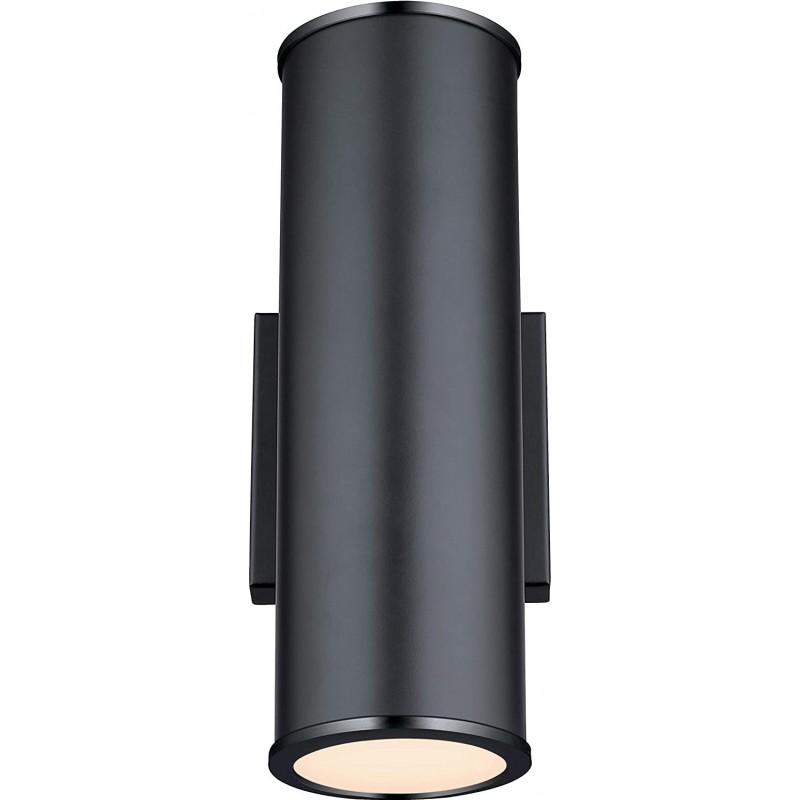 102,95 € Free Shipping | Outdoor wall light 16W Cylindrical Shape 36×17 cm. Bidirectional Dimmable LED Spotlight Terrace, garden and public space. Modern Style. Glass. Black Color