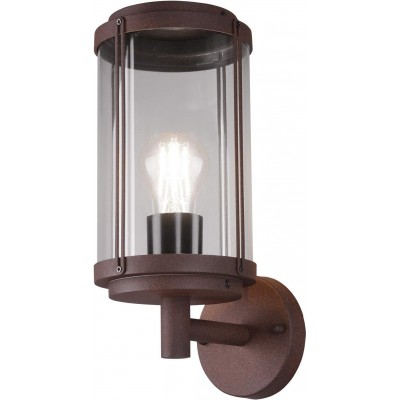 79,95 € Free Shipping | Outdoor wall light Trio 40W Cylindrical Shape 33×19 cm. Terrace, garden and public space. Aluminum and PMMA. Brown Color
