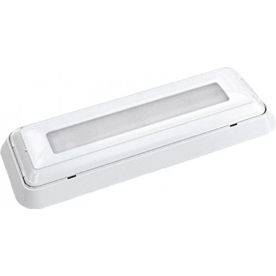 Security lights Rectangular Shape 32×12 cm. Emergency LED Terrace, garden and public space. ABS. White Color