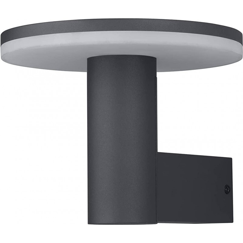 149,95 € Free Shipping | Outdoor wall light 10W Round Shape 25×21 cm. Terrace, garden and public space. Modern Style. Aluminum and Polycarbonate. Black Color