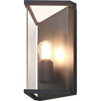 135,95 € Envio grátis | Aplique de parede ao ar livre 15W 30×18 cm. Alumínio e cristal. Cor castanho