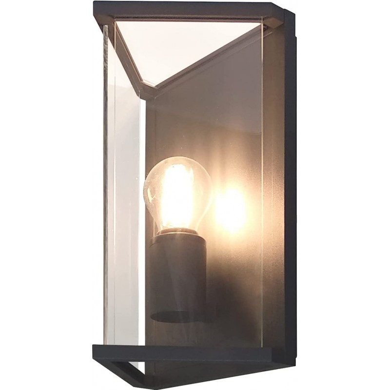 142,95 € Free Shipping | Outdoor wall light 15W Triangular Shape 30×18 cm. Terrace, garden and public space. Modern Style. Aluminum and Crystal. Brown Color
