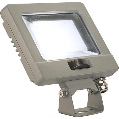 92,95 € Free Shipping | Flood and spotlight 11W Rectangular Shape 14×14 cm. LED with sensor Terrace, garden and public space. Aluminum. Silver Color