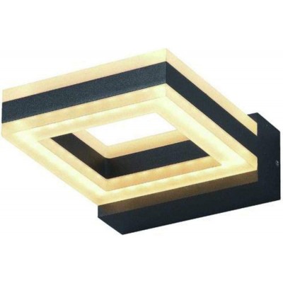 121,95 € Kostenloser Versand | Außenwandleuchte 17×13 cm. LED Aluminium. Schwarz Farbe