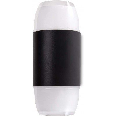 96,95 € Free Shipping | Outdoor wall light 7W 4000K Neutral light. Cylindrical Shape Ø 6 cm. 2 LED light points Terrace, garden and public space. Acrylic and Aluminum. Black Color