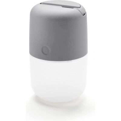 91,95 € Free Shipping | Outdoor lamp Cylindrical Shape 21×15 cm. Solar recharge. integrated battery Terrace, garden and public space. PMMA and Glass. Gray Color