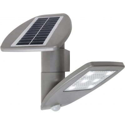 105,95 € Envoi gratuit | Projecteur d'extérieur 2W Façonner Carré 24×23 cm. Spot LED. recharge solaire. Détecteur de mouvement Terrasse, jardin et espace publique. Style moderne. Cristal. Couleur argent