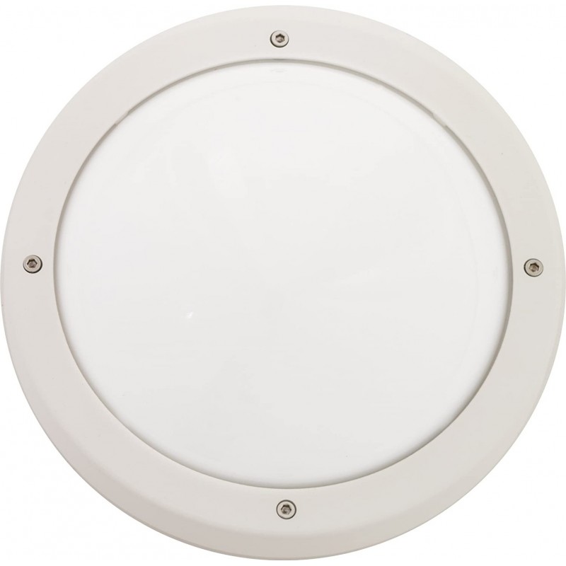 125,95 € Free Shipping | Outdoor wall light Round Shape 27×27 cm. Terrace, garden and public space. Aluminum. White Color