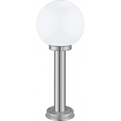 83,95 € Free Shipping | Luminous beacon Eglo 60W Spherical Shape 50×20 cm. Living room, terrace and garden. Modern Style. Steel and Crystal. Silver Color
