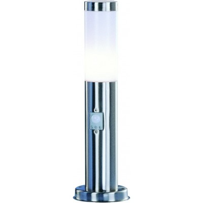 Настенный светильник для улицы 60W Цилиндрический Форма 110×13 cm. Движение активировано Терраса, сад и публичное место. Современный Стиль. Металл. Серебро Цвет